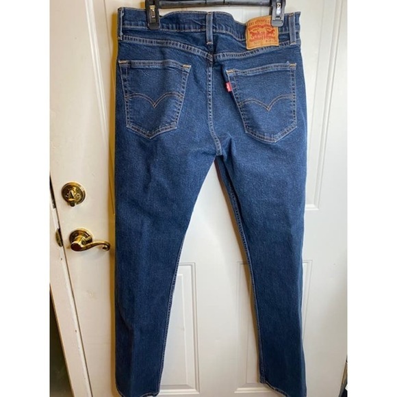 Levi’s 505 Dark Wash High Rise Zipper Fly Straight Leg 34 x 34 Red Label - Picture 3 of 5